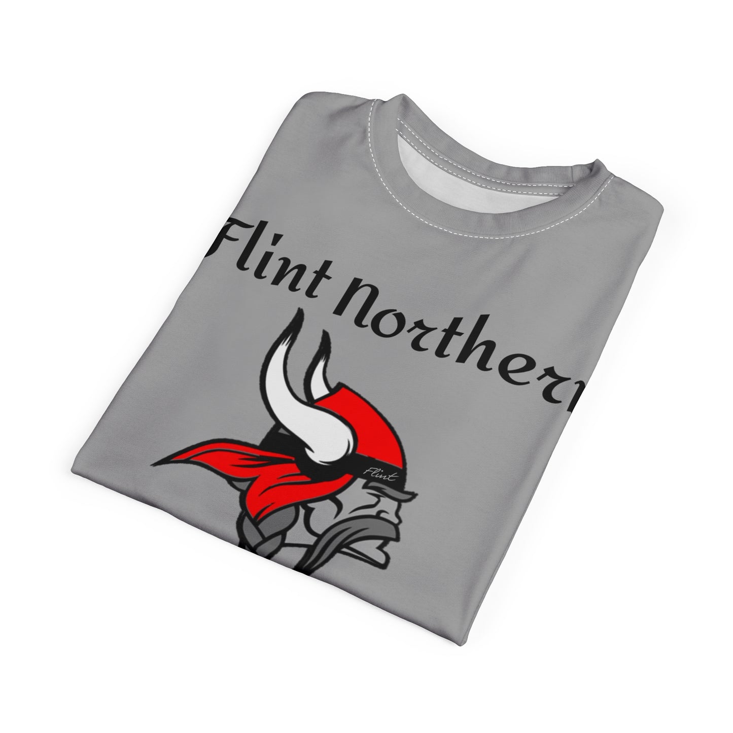 Northern Vikings plain Unisex Cut & Sew Tee Color Gray Nothing on the back. Designed by tah Straight Outta Flint Northern.
