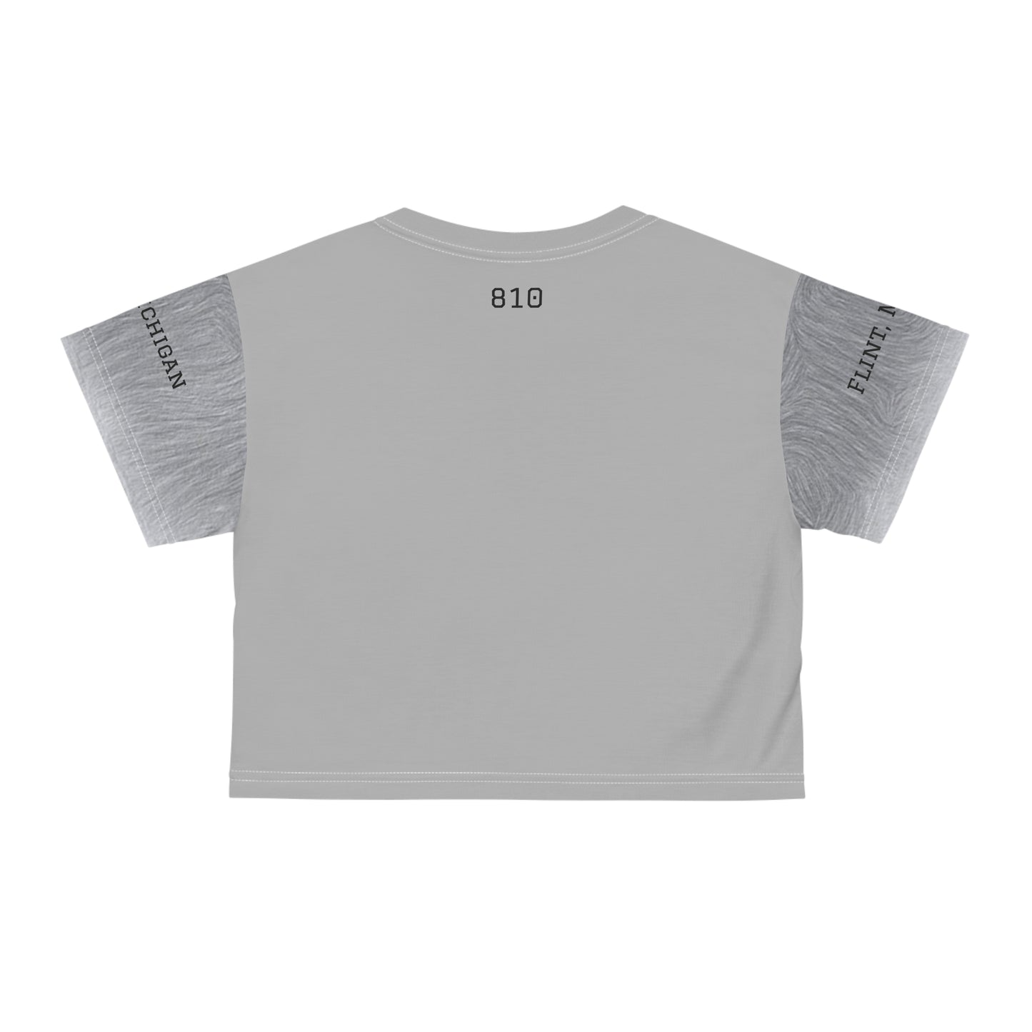 Flint Michigan Bedrock Heartbeat Women's Crop Tee
