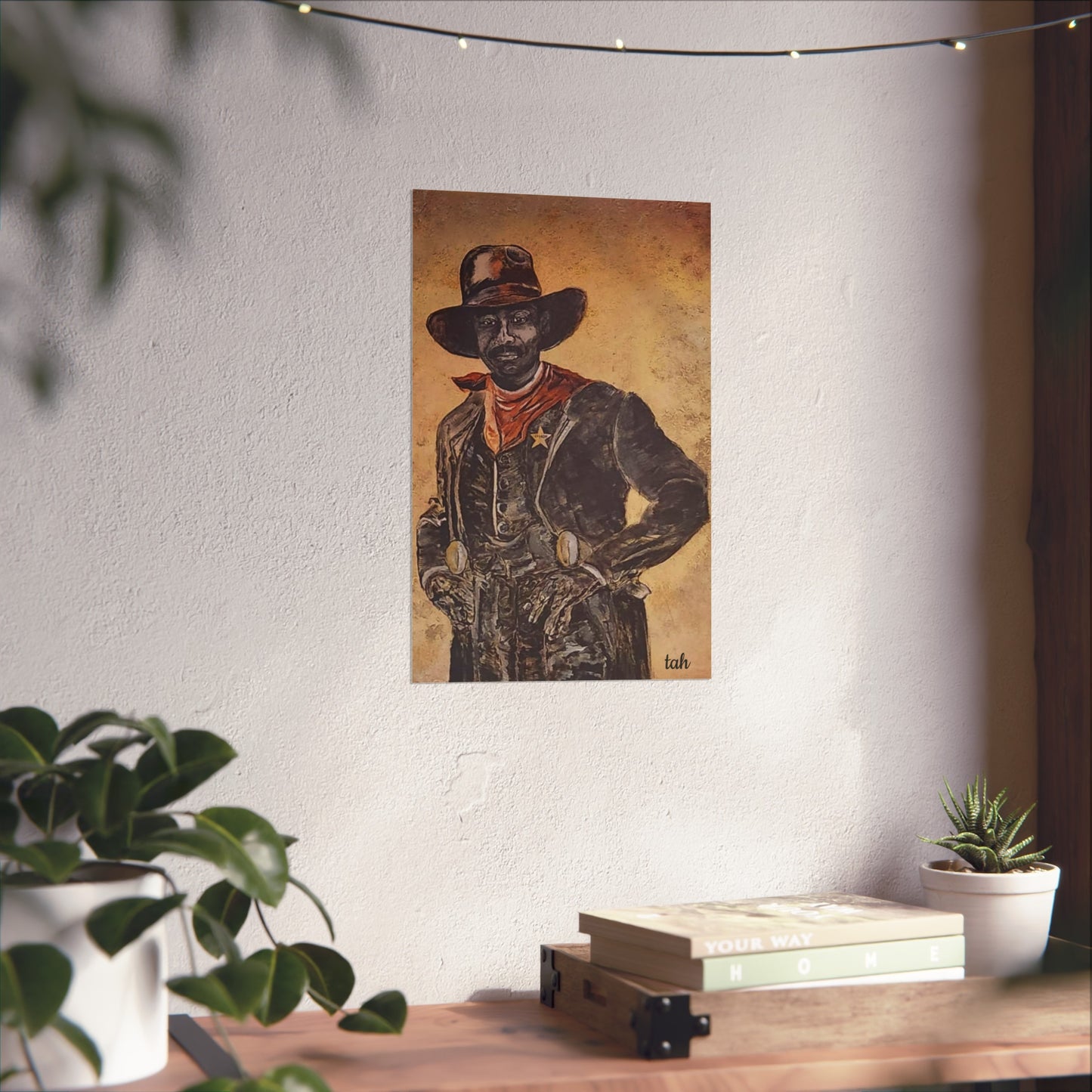 Sheriff Shannon a Western Cowboy Fine Art Posters - Rustic Wall Decor for Home & Office