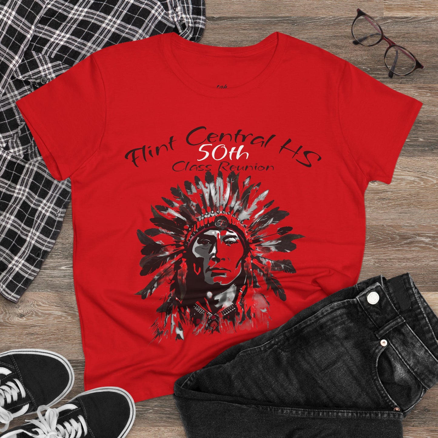 Debora's 50 years Straight Outta - Flint Central Indians High School 50 years Vibe Tee by tah