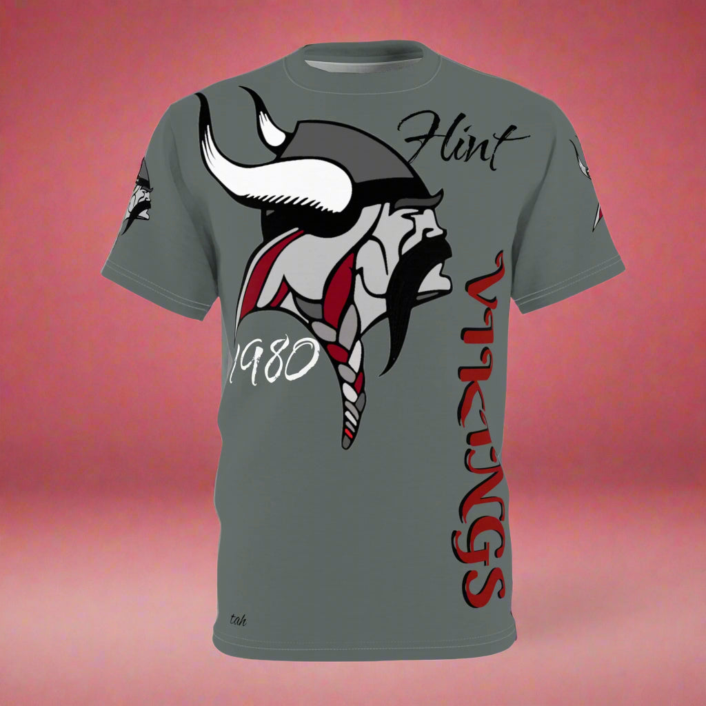 Tee Flint Northern High School (Vikings) 1980 Class Reunion by Tah color gray