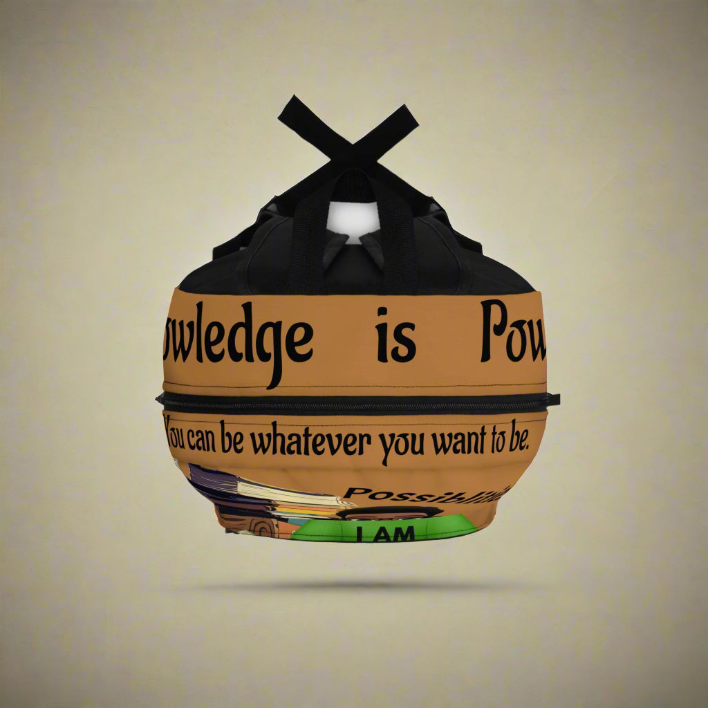 Inspirational Student Backpack - "Do You Know Your History?" Design for Book Lovers