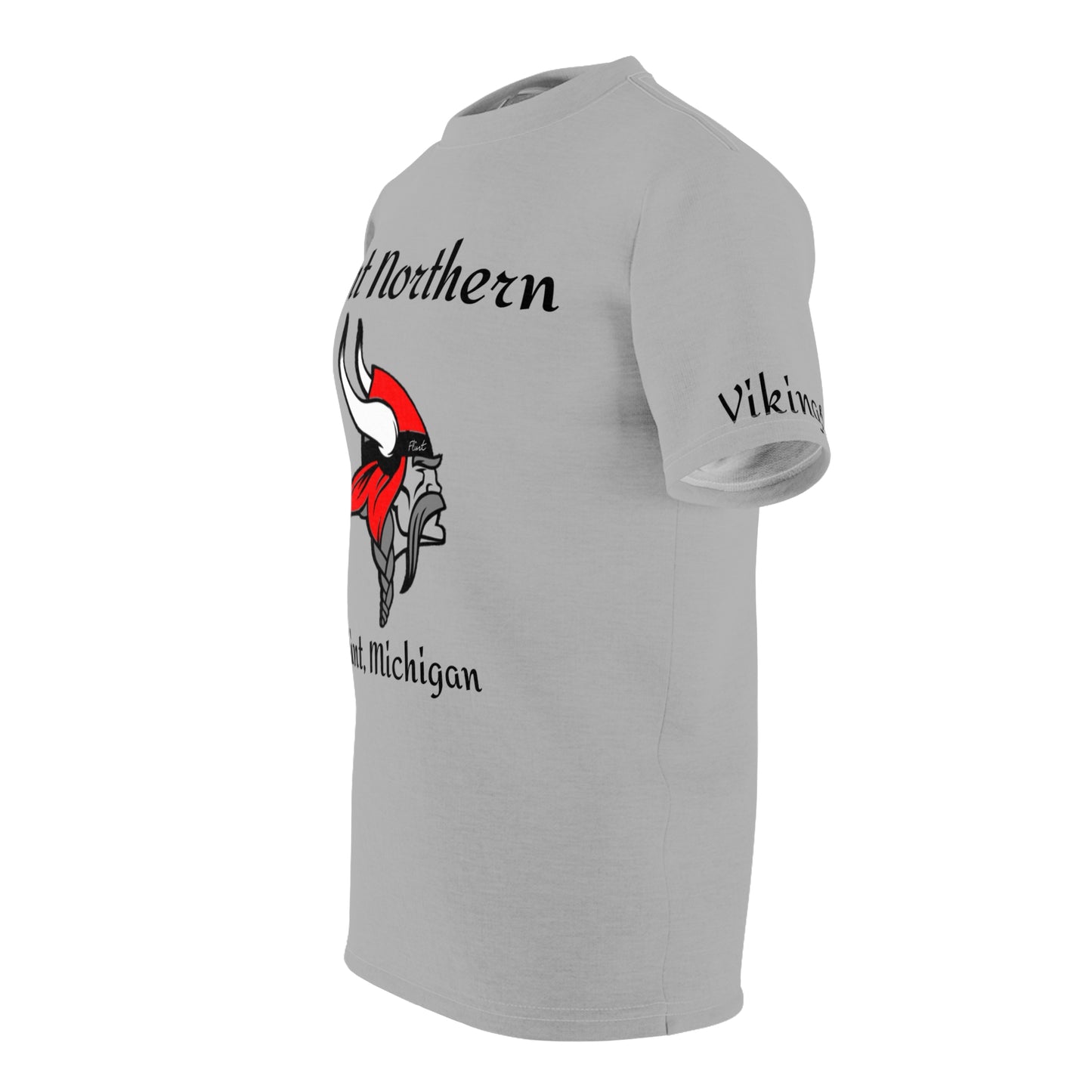 Northern Vikings plain Unisex Cut & Sew Tee Color Gray Nothing on the back. Designed by tah Straight Outta Flint Northern.