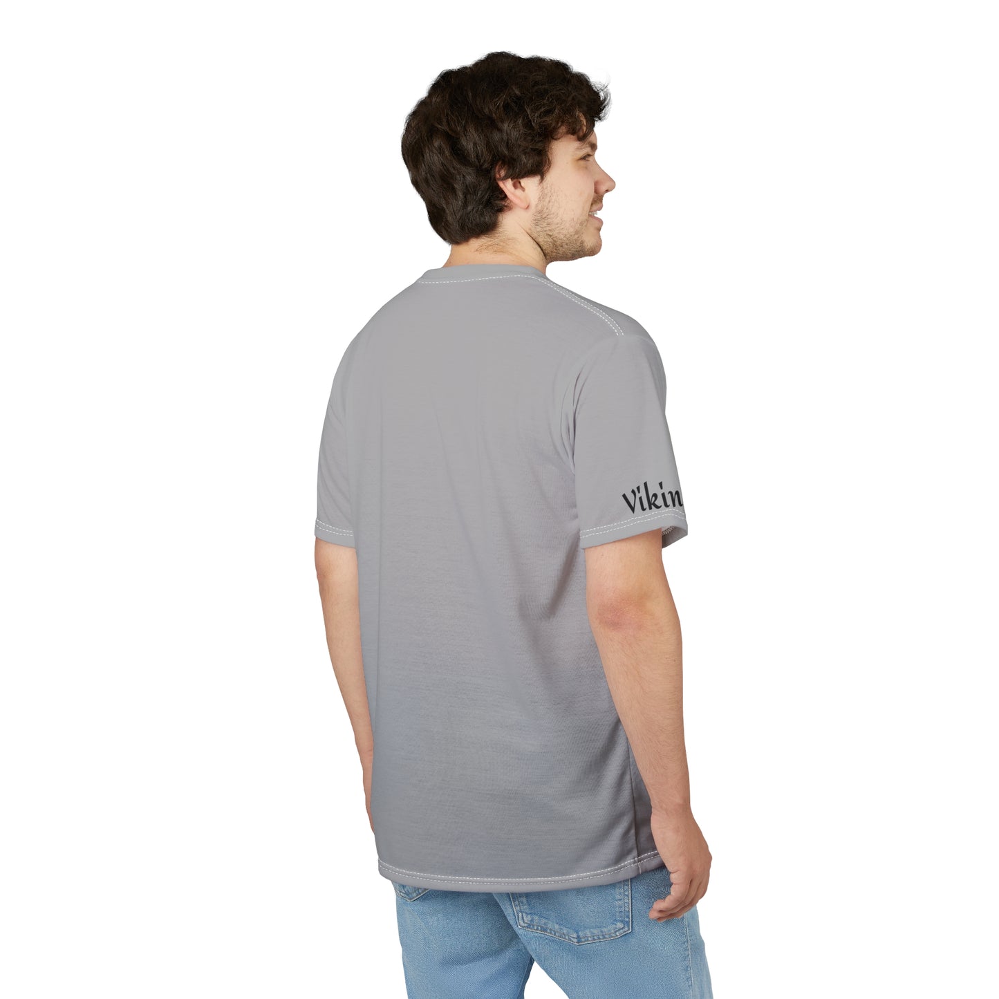 Northern Vikings plain Unisex Cut & Sew Tee Color Gray Nothing on the back. Designed by tah Straight Outta Flint Northern.