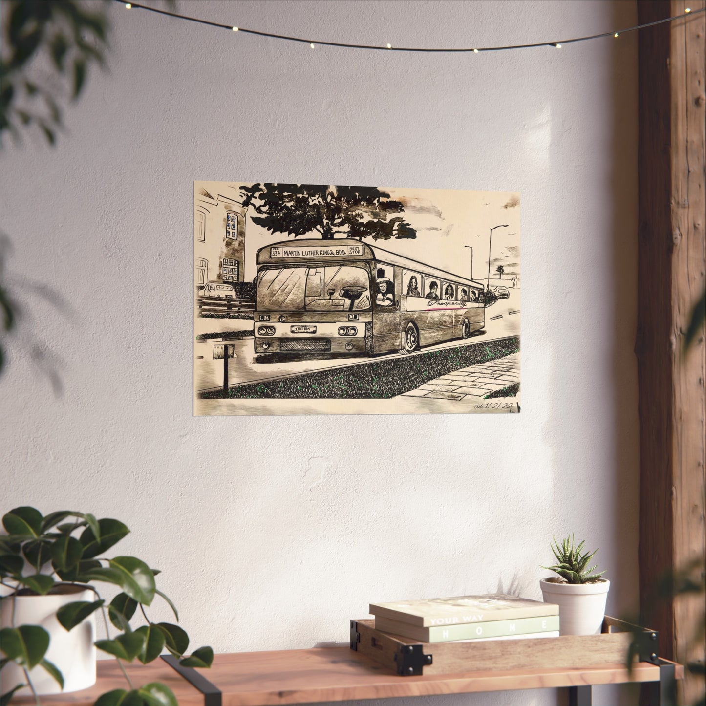 Fine Art Poster - 'Prosperity' Bus Retro Black History Trailblazers