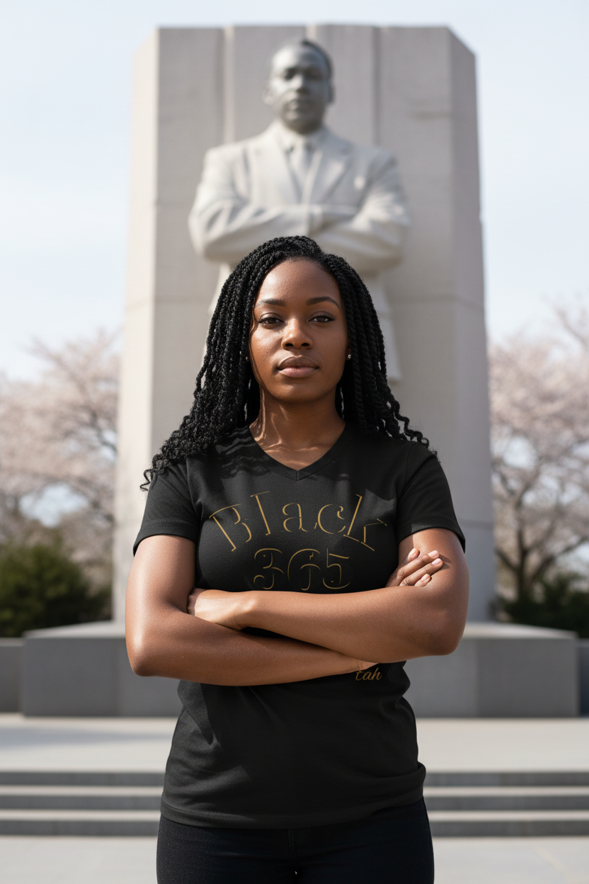 Black 365 V-Neck Tee — Minimal Everyday Shirt
