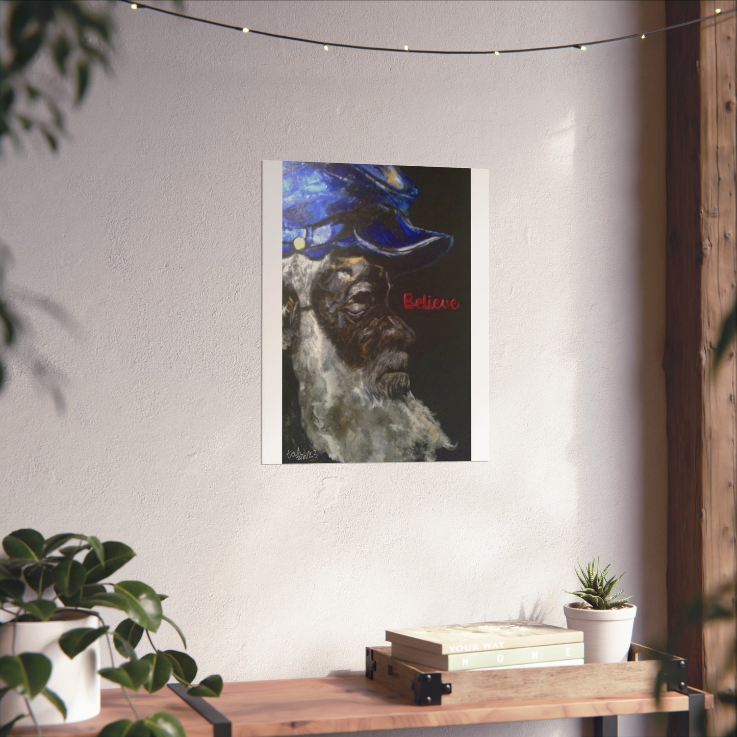 Inspirational Fine Art Poster - 'Believe' - Unique Wall Decor for Home and Office