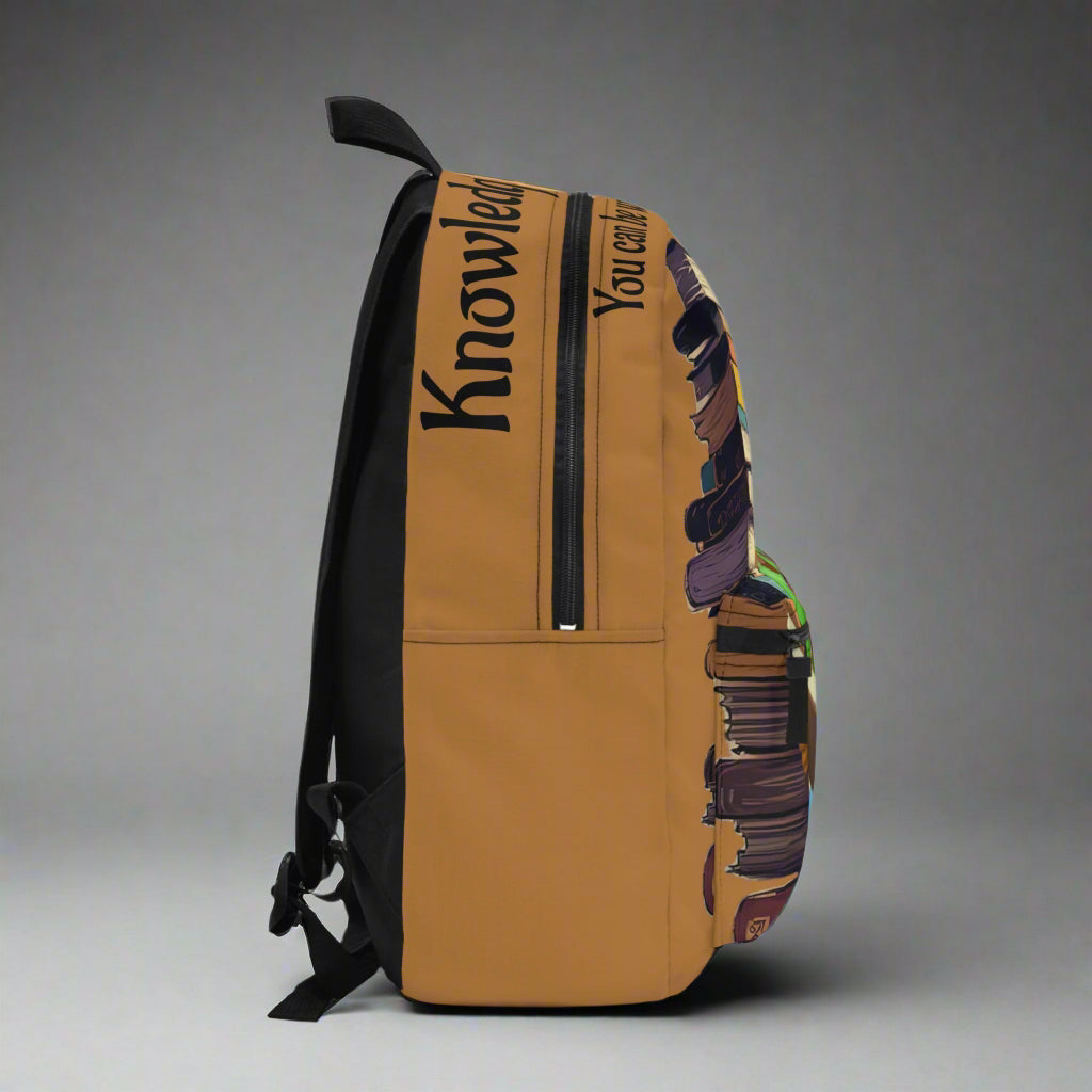 Inspirational Student Backpack - "Do You Know Your History?" Design for Book Lovers