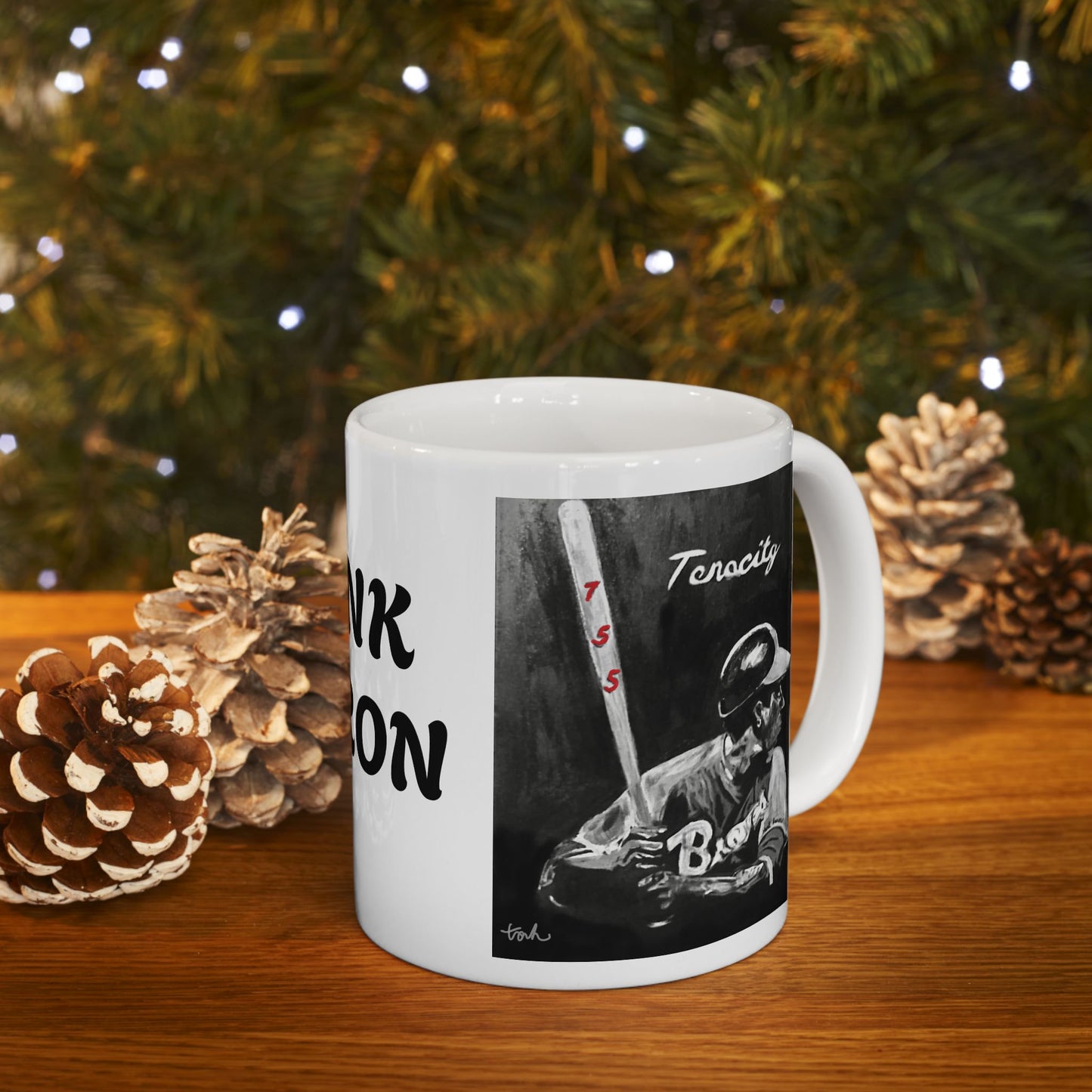 Vintage Baseball Inspired Ceramic Mug - Tenacity Design (11oz & 15oz)