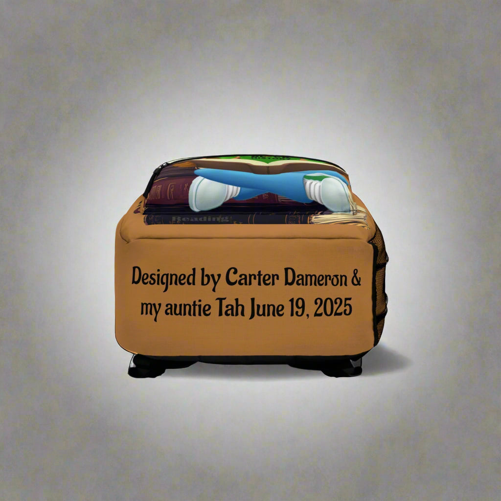 Inspirational Student Backpack - "Do You Know Your History?" Design for Book Lovers