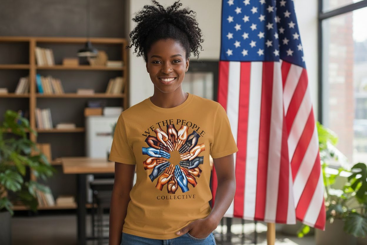 We The People Collective T-Shirt for Patriotism & Unity designed by tah