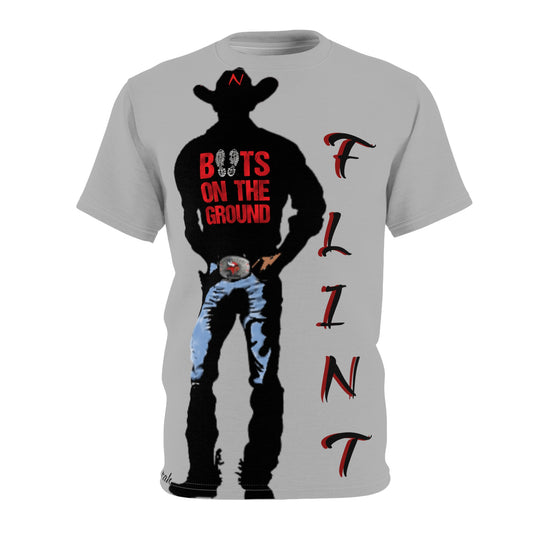 Flint Northern Vikings Boots On The Ground High School Reunion Men's Tee in Grey
