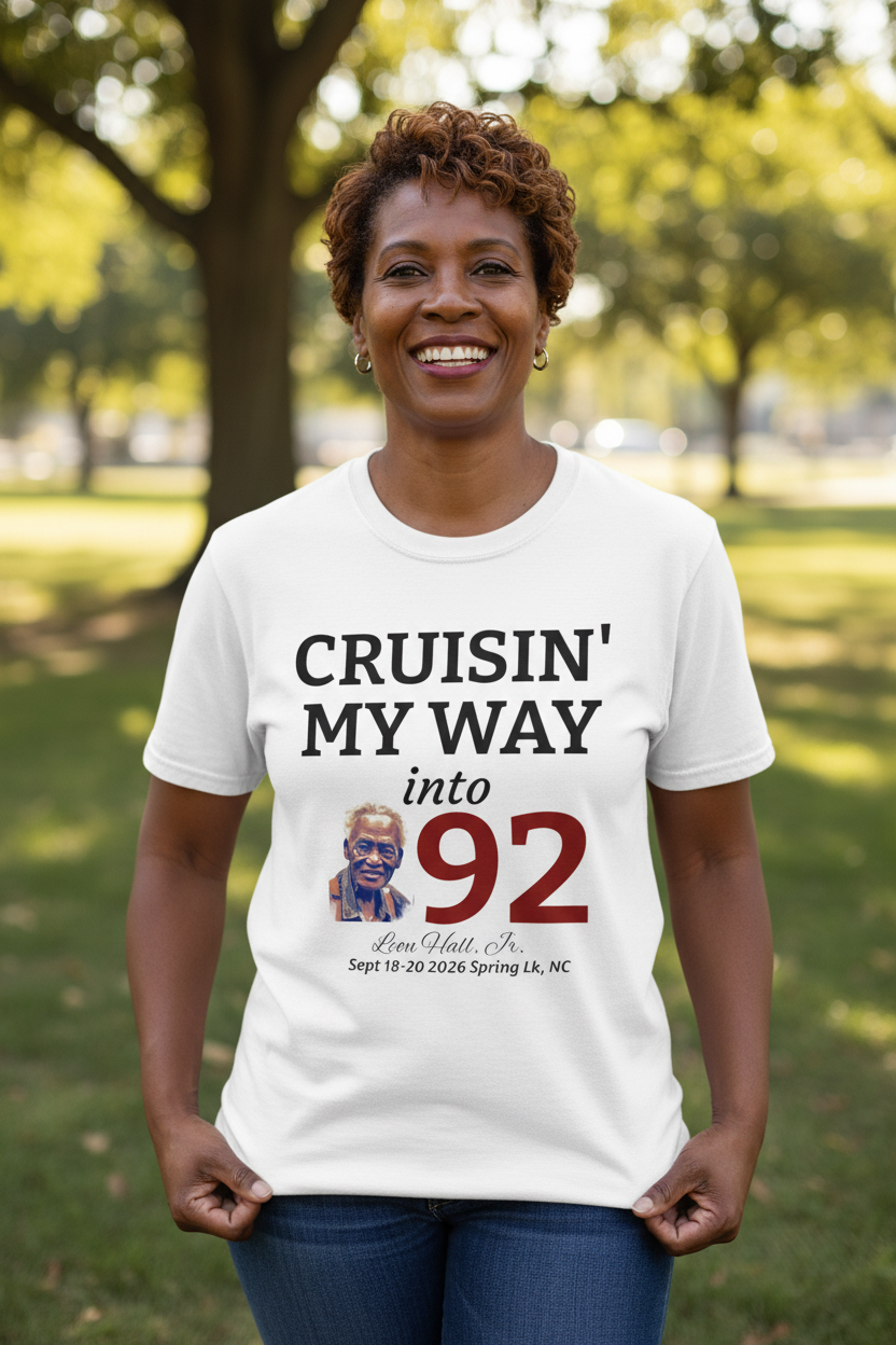Cruisin' My Way into 92 Leon's Birthday T-Shirt — 'Straight Outta 1934' Vintage Celebration Tee