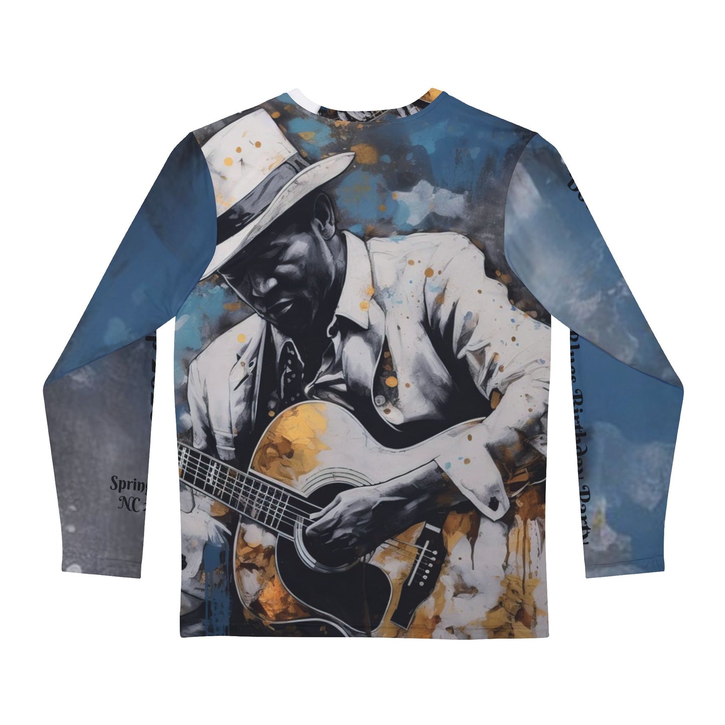 Junior's 92nd Down Home Blues Long Sleeve Shirt — Vintage Acoustic Music Art AOP