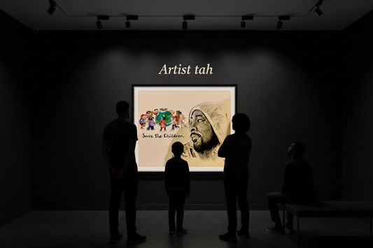 Art Poster - Save the Children Fine Art Print for Hopeful Future