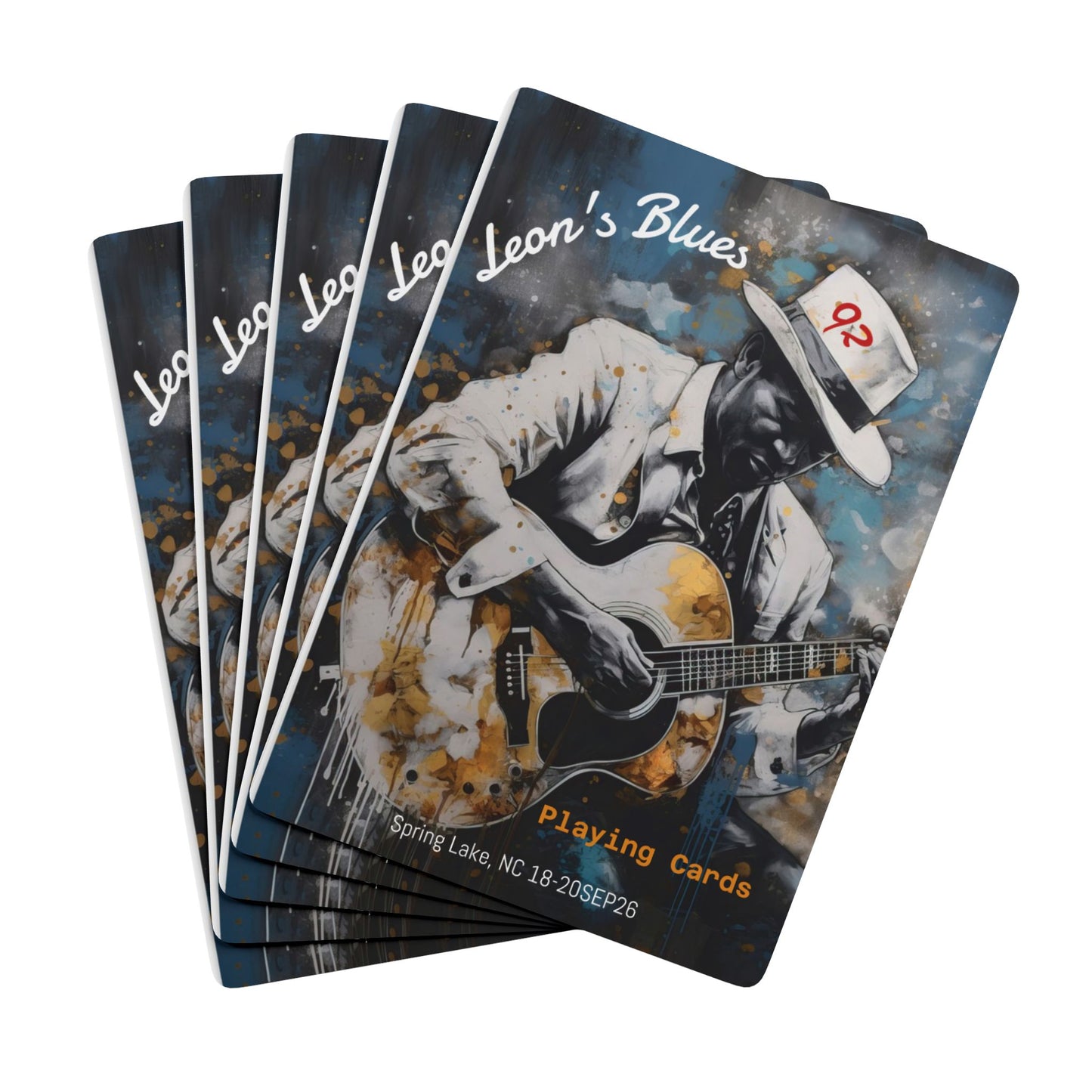 Leon's Down Home Blues Playing Cards — 'Leon's Blues' Custom Deck