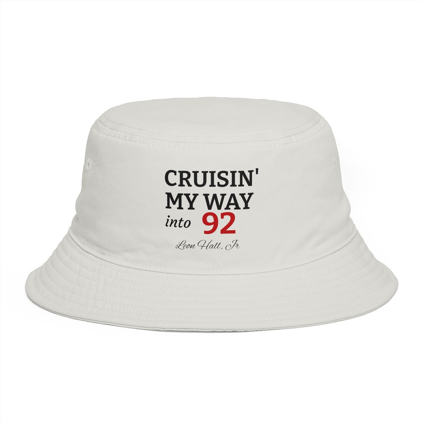 LeonJr, Cruisin' My Way Into 92 Bucket Hat — Vintage Summer Dad Hat