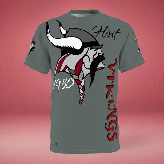 Tee Flint Northern High School (Vikings) 1980 Class Reunion by Tah color gray
