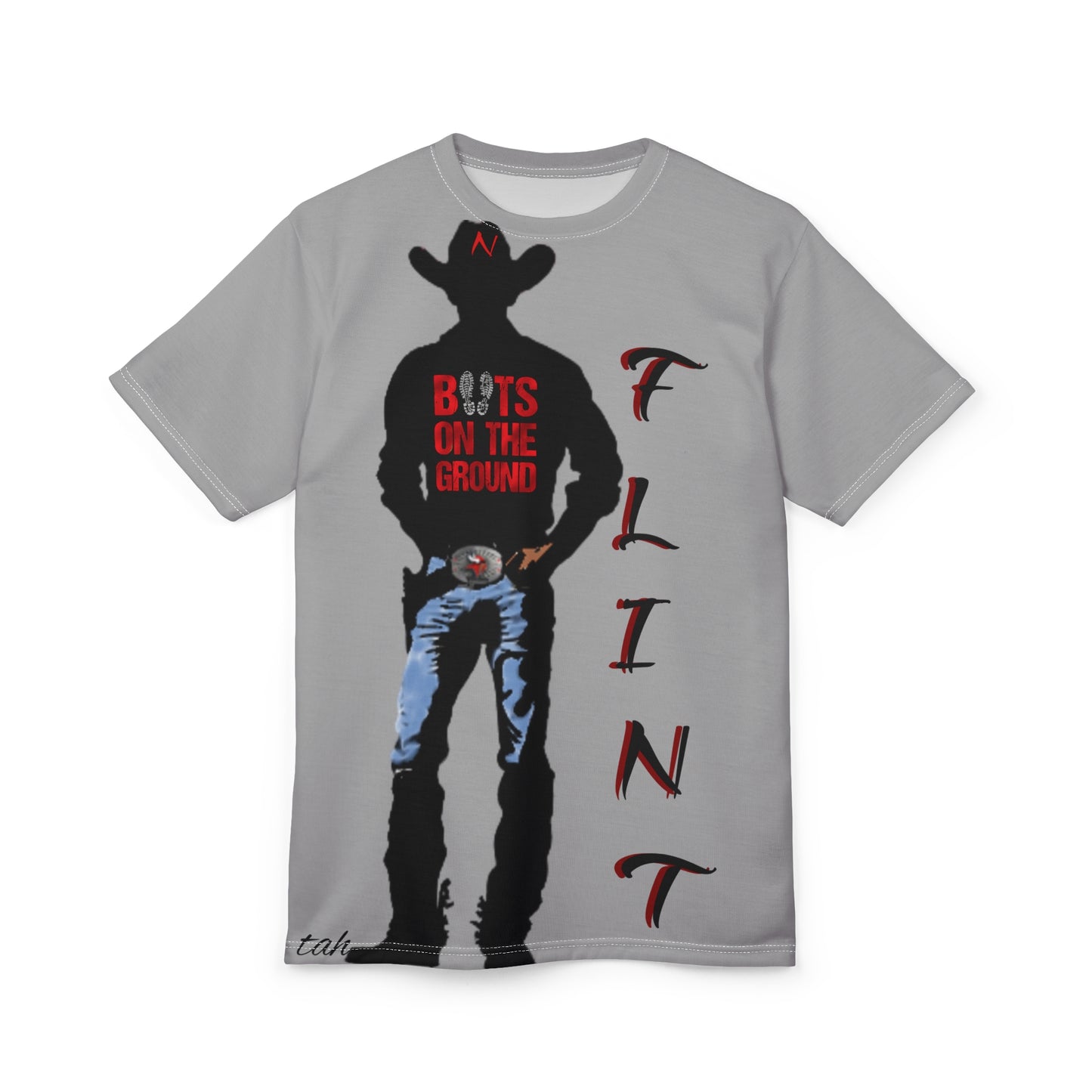 Flint Northern Vikings Boots On The Ground High School Reunion Men's Tee in Grey
