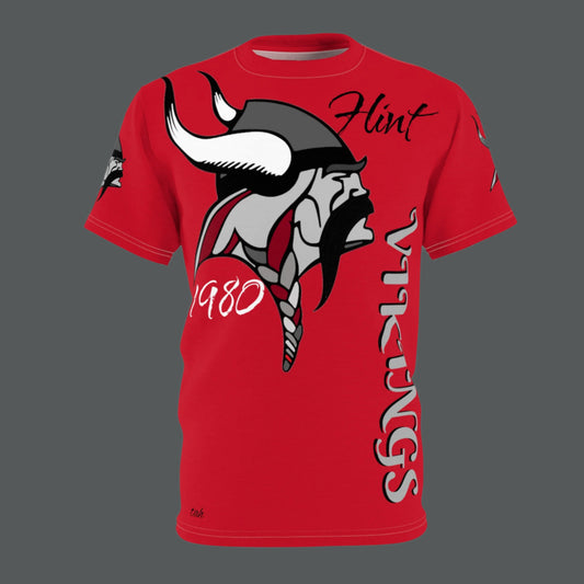 Red Tee Flint Northern High School (Vikings) 1980 Class Reunion by Tah