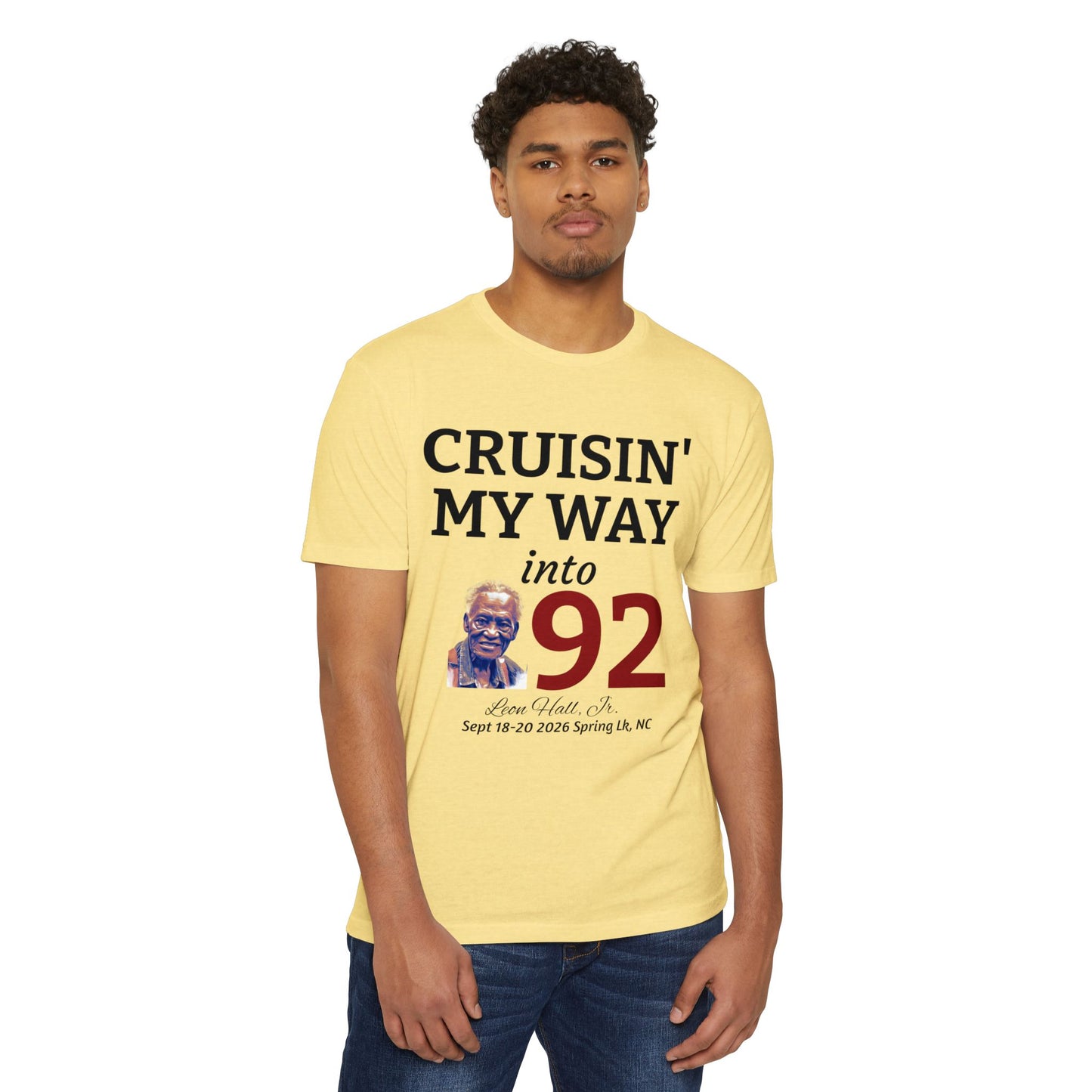 Cruisin' My Way into 92 Leon's Birthday T-Shirt Nothing on the back — 'Straight Outta 1934' Vintage Celebration Tee