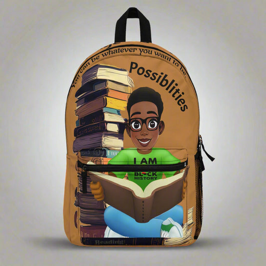Inspirational Student Backpack - "Do You Know Your History?" Design for Book Lovers