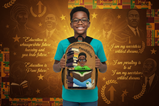 Inspirational Student Backpack - "Do You Know Your History?" Design for Book Lovers