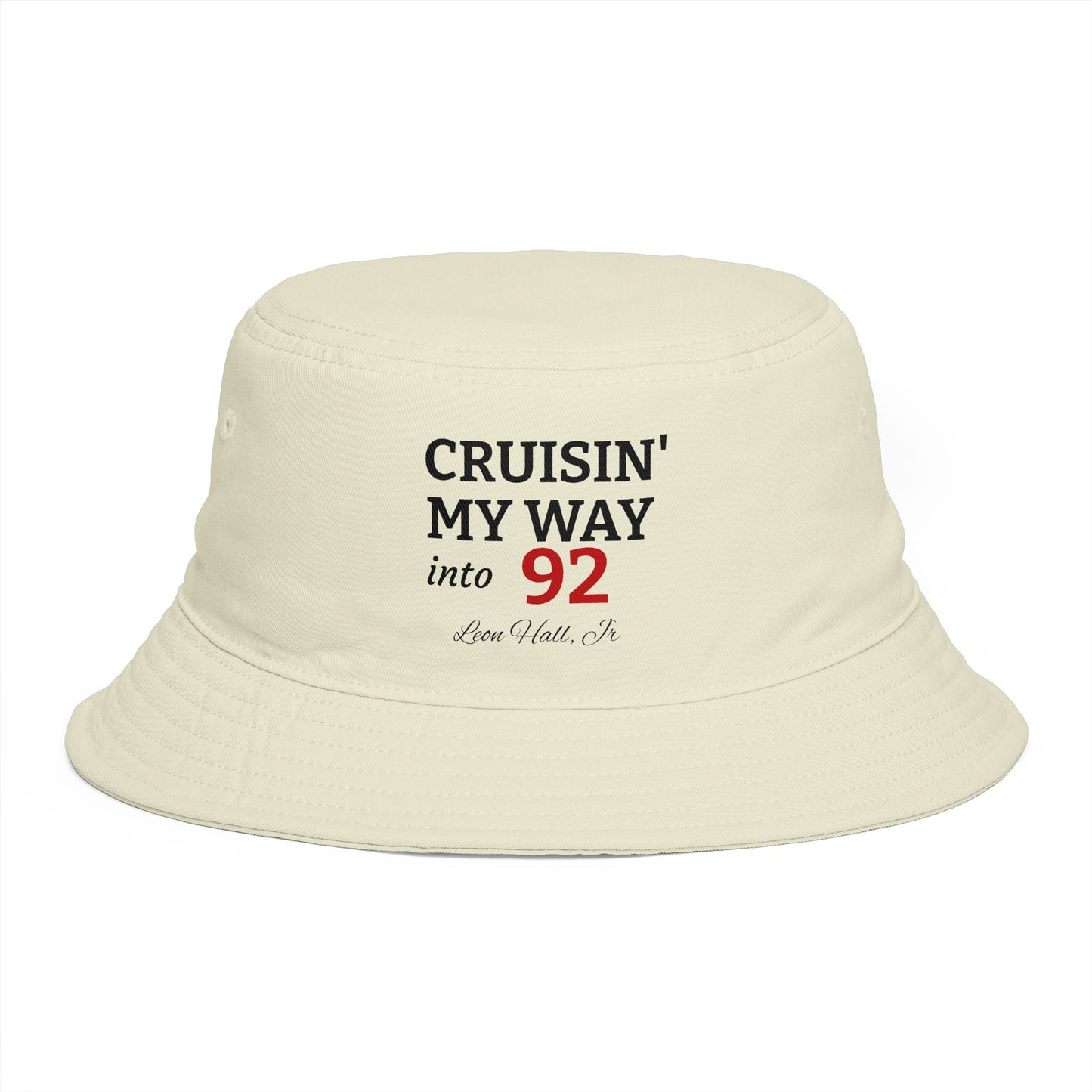 LeonJr, Cruisin' My Way Into 92 Bucket Hat — Vintage Summer Dad Hat