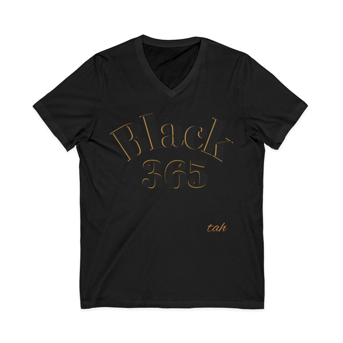 Black 365 V-Neck Tee — Minimal Everyday Shirt