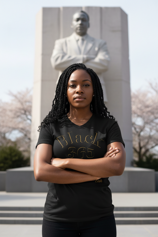 Black 365 V-Neck Tee — Minimal Everyday Shirt