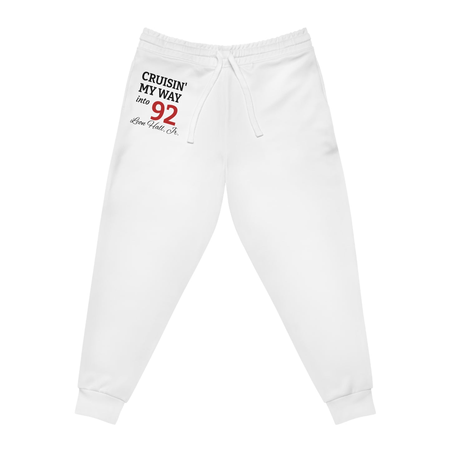 LeonJr. Cruisin' My Way '92 Athletic Joggers — Retro Racing Graphic Sweatpants