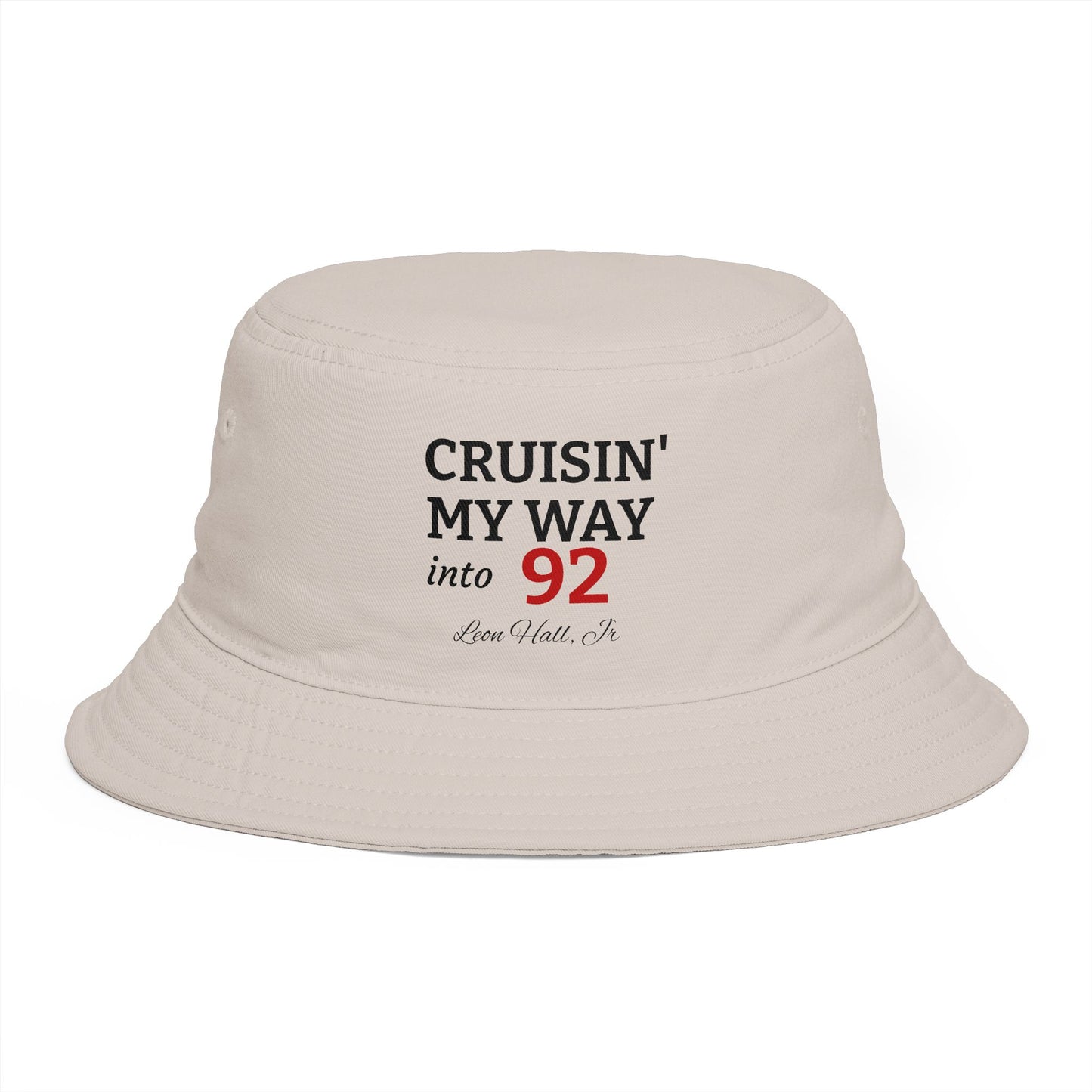 LeonJr, Cruisin' My Way Into 92 Bucket Hat — Vintage Summer Dad Hat