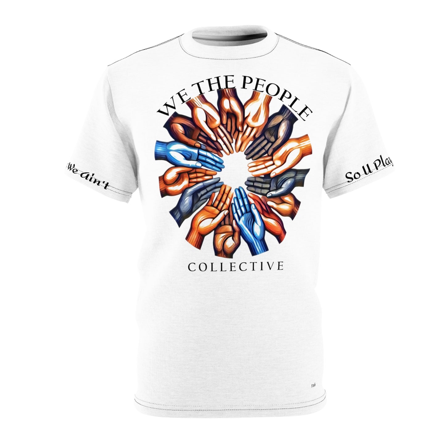 We The People Collective White T-Shirt for Patriotism & Unity designed by tah