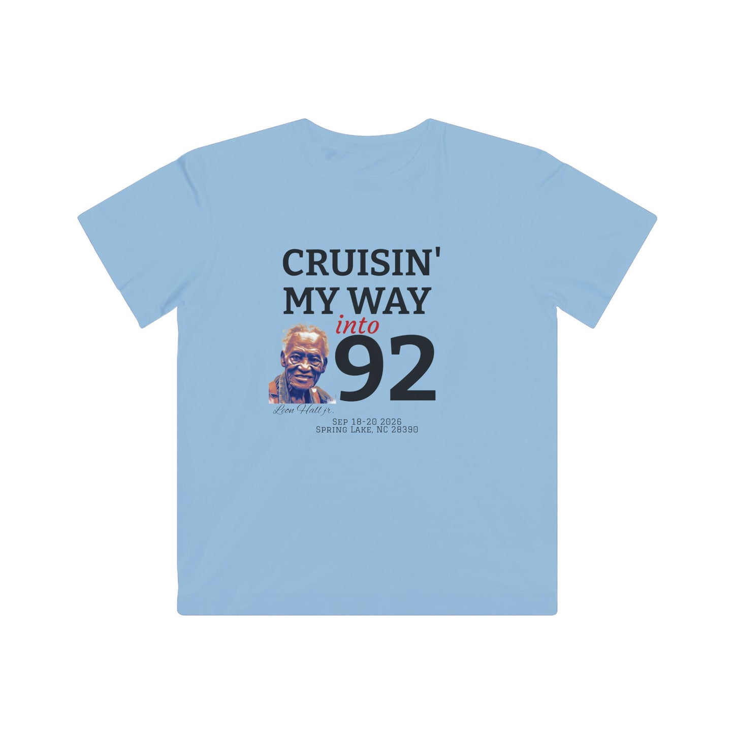 Youth T‑Shirt — "Cruisin' My Way into 92" Birthday Tee (Funny Senior Birthday Design)