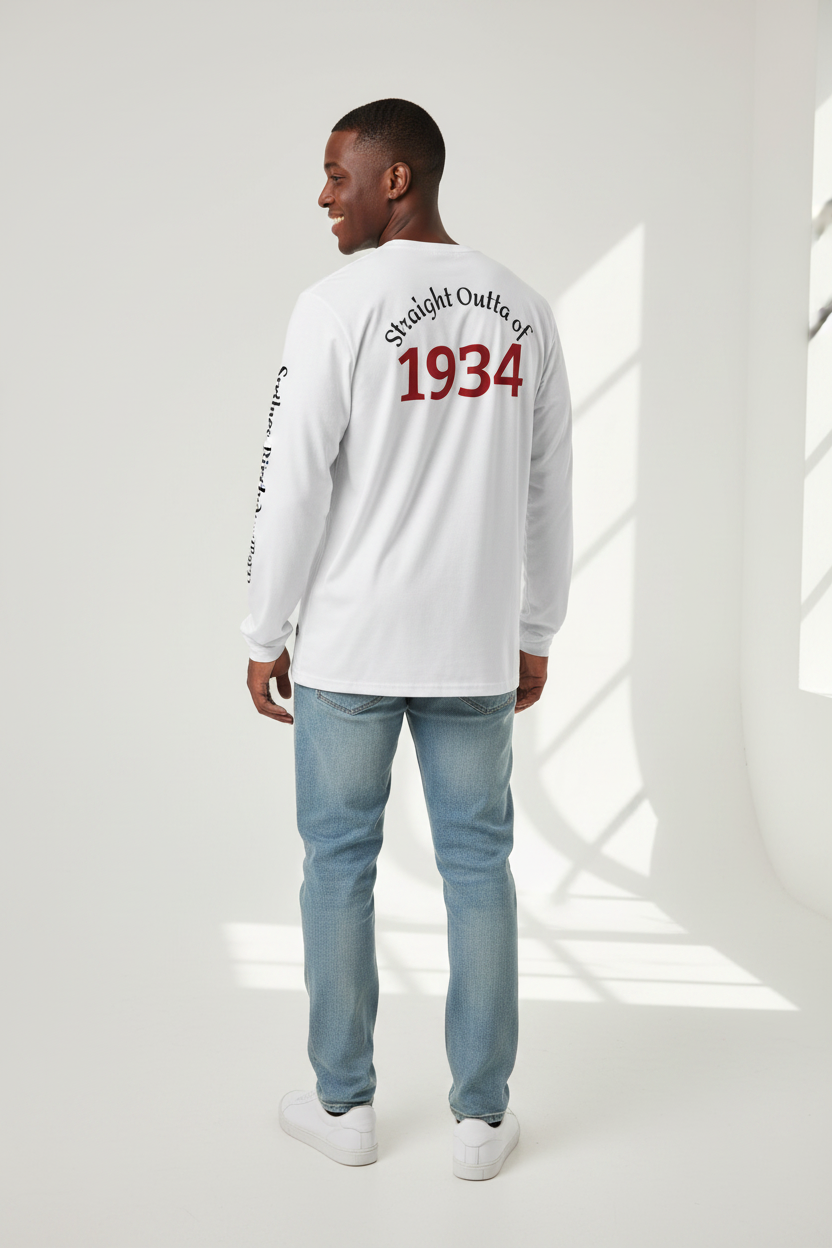 'Straight Outta 1934' Birthday Tribute - Cruisin' My Way into 92 Long Sleeve Shirt
