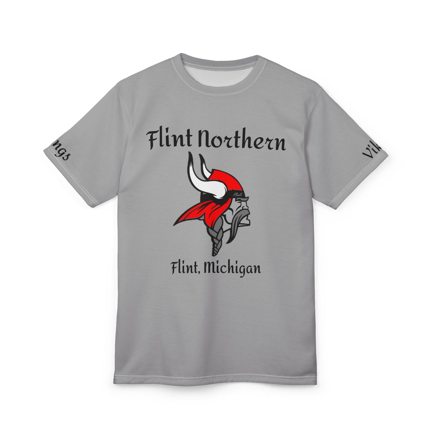 Northern Vikings  plain Unisex Cut & Sew Tee Color Gray Nothing on the back. Designed by tah Straight Outta Flint Northern.