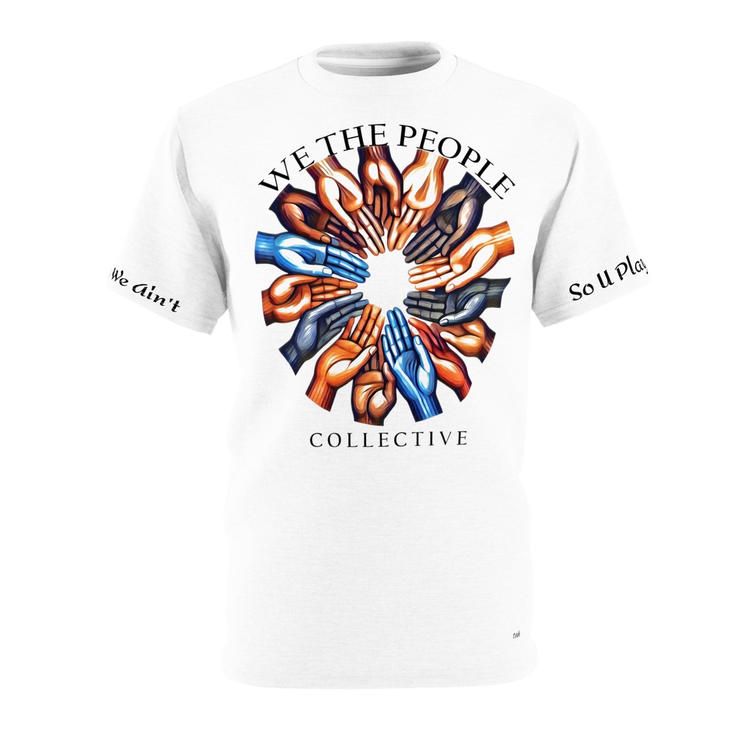 We The People Collective White T-Shirt for Patriotism & Unity designed by tah