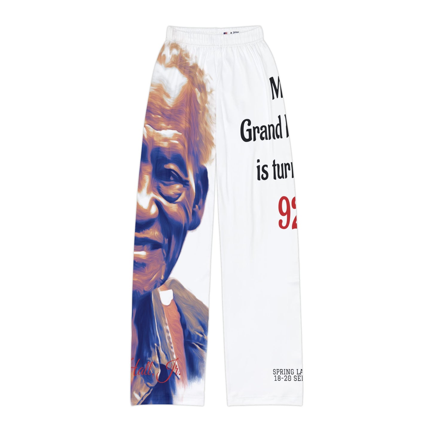 LeonJr92 Kids Lounge Pants - Personalized Grandparent Birthday Design (e.g., "My Grand Daddy is turning 92")