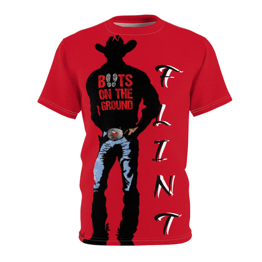 Flint Northern Vikings Boots On The Ground High School Reunion Men's Tee in Red