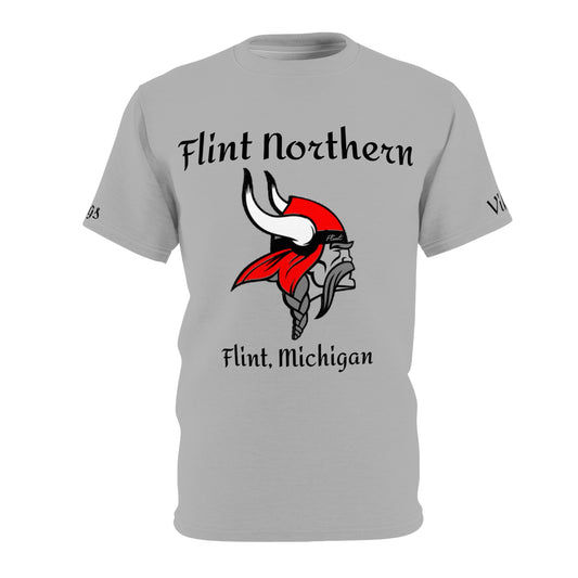 Northern Vikings  plain Unisex Cut & Sew Tee Color Gray Nothing on the back. Designed by tah Straight Outta Flint Northern.