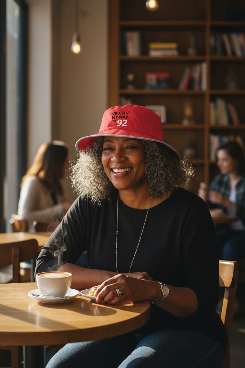 Cruisin' My Way into 92 Wide Brim Hat — Leon Hall Jr's Birthday Sun Hat
