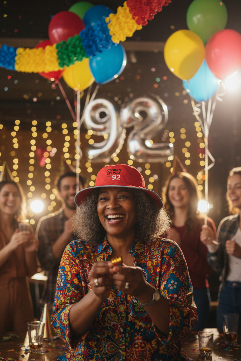 Cruisin' My Way into 92 Wide Brim Hat — Leon Hall Jr's Birthday Sun Hat